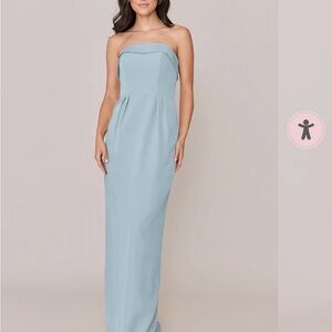 Revelry Strapless Light Blue Gown